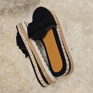 stylewe Women's Low Wedge Platform Sandals with Bow Details. Never been worn.